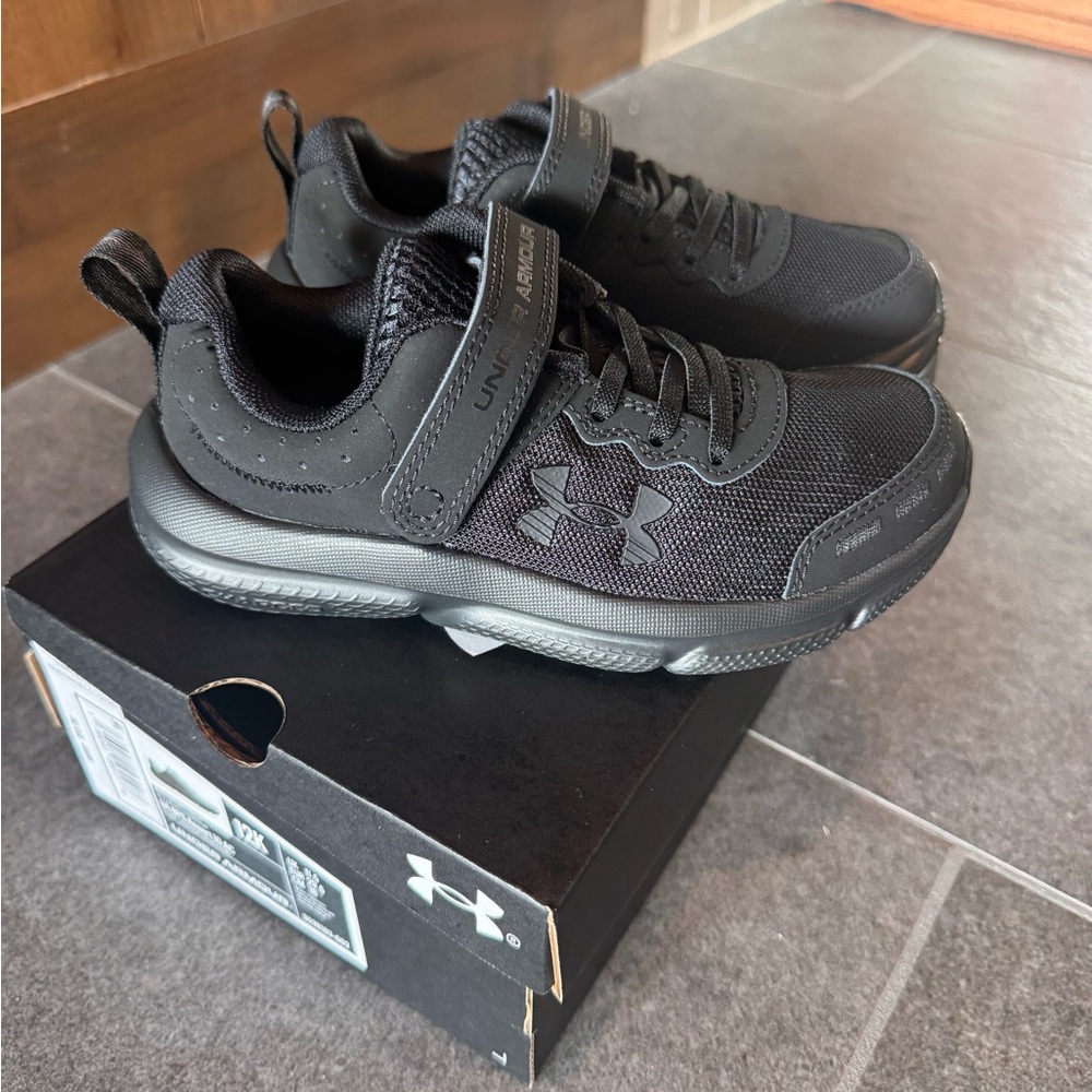 Under Armour Kids Black Athletic Sneakers